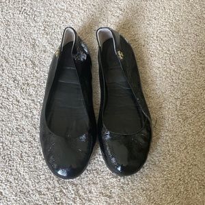 Tory Burch black patent flats size 7.5